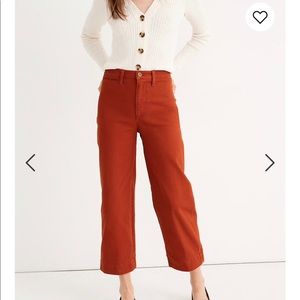 Madewell Slim Emmett Wide Leg Crop Pants